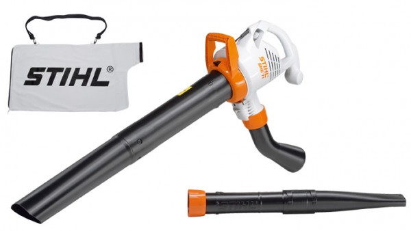 STIHL Elektro-Saughäcksler SHE 81, leichter Saughäcksler für große Flächen, Fangsackvolumen 45l